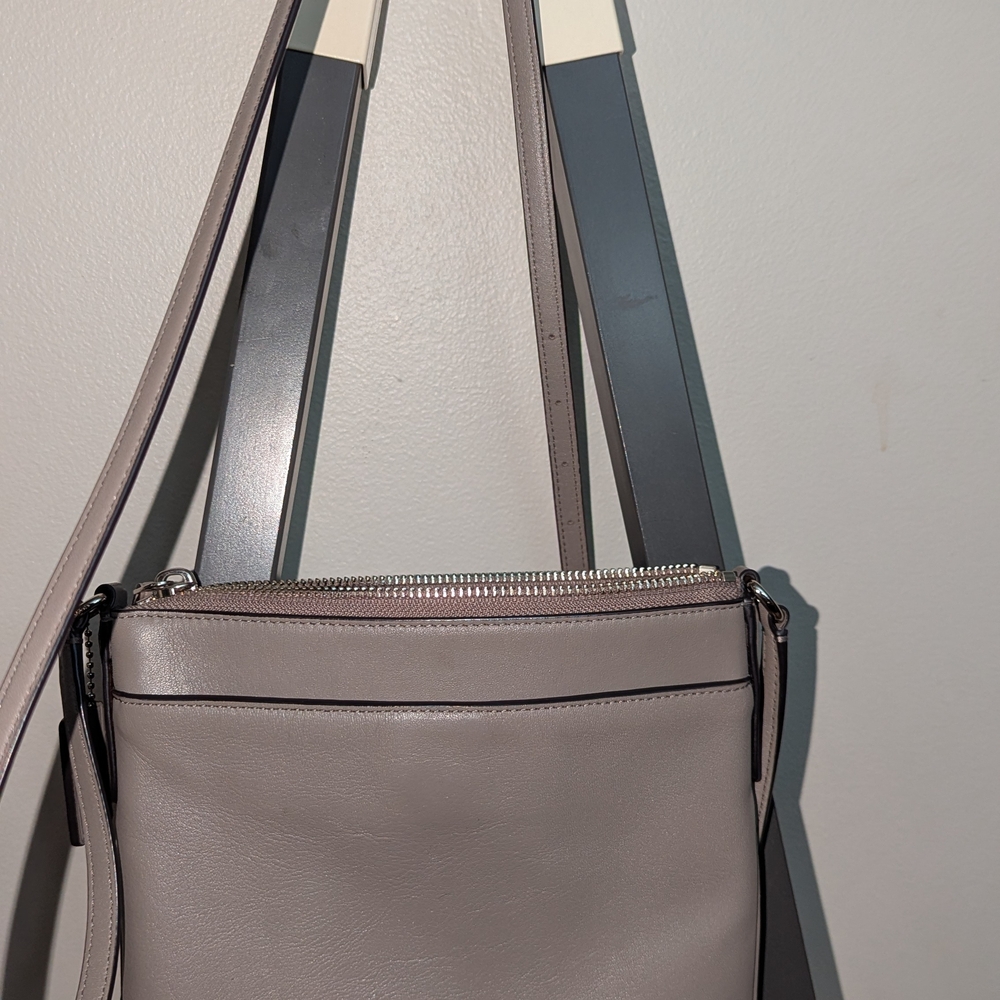 Coach Gray Leather Crossbody Bag - Picture 5 of 7